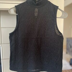 GAP Black High Low Sleeveless Tank Top
